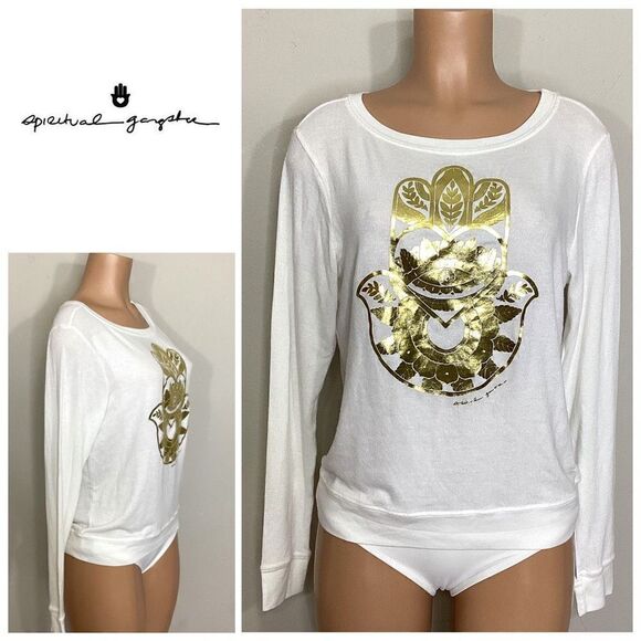 New. Spiritual Gangster white sweatshirt. MSRP $98 - Picture 1 of 7